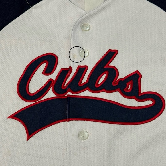 Majestic Chicago Cubs Baseball Button Up Jersey Mens XL White Stitched READ - Picture 2 of 9